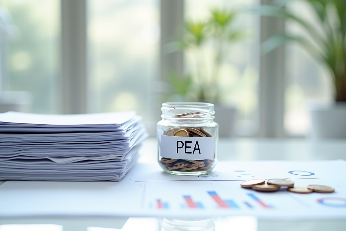 Documents de bonds avec un pot de pièces et graphiques